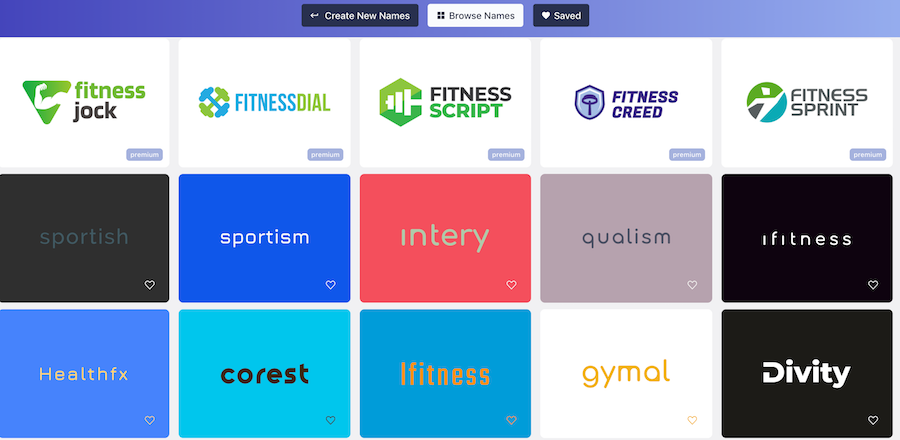 fitness business names